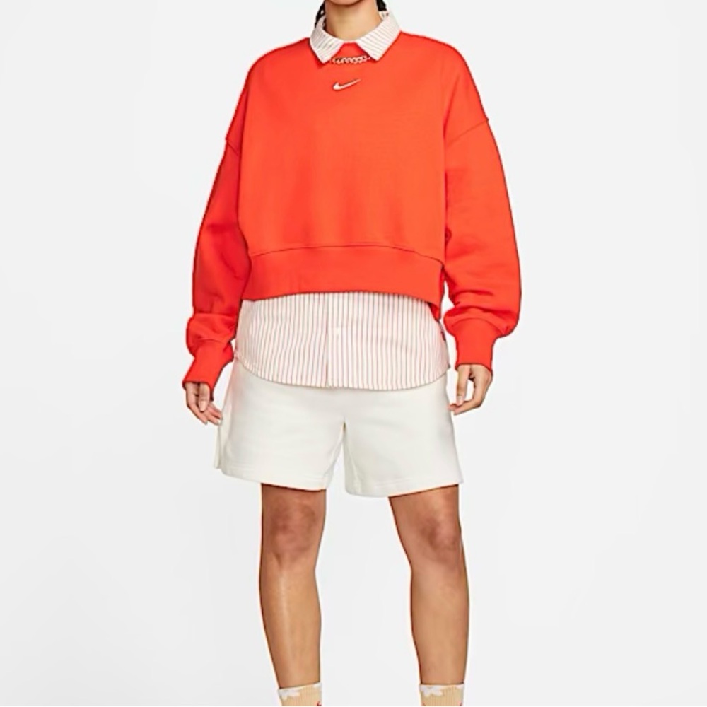 Nike Sportswear Phoenix Fleece Oversized Crewneck – Women’s Medium – Picante Red